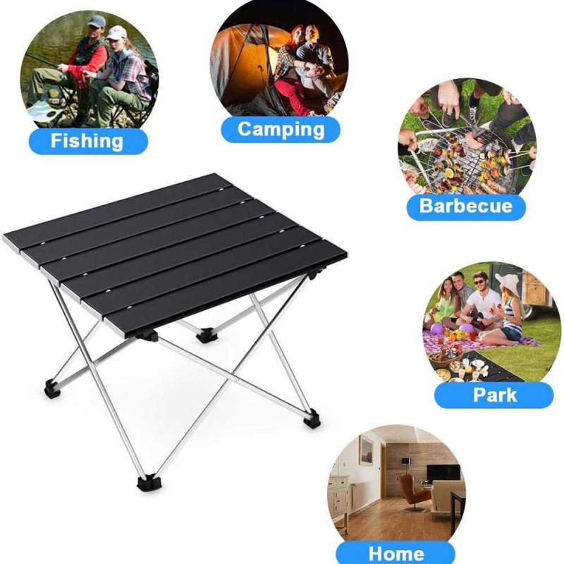 Meja Lipat Portable Foldable Serbaguna Taman Outdoor Piknik Aluminium