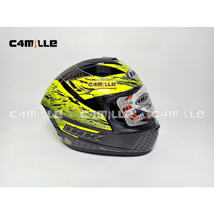 FACE-FULL-HELM- HELM INK CL MAX #7 BLACK YELLOW FLUO FULL FACE - L -HELM-FULL-FACE.