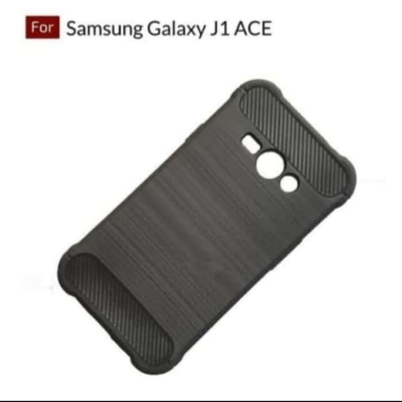 CASE SLIM FIT CARBON IPAKY SAMSUNG GALAXY J1 ACE J110 SOFTCASE - FA