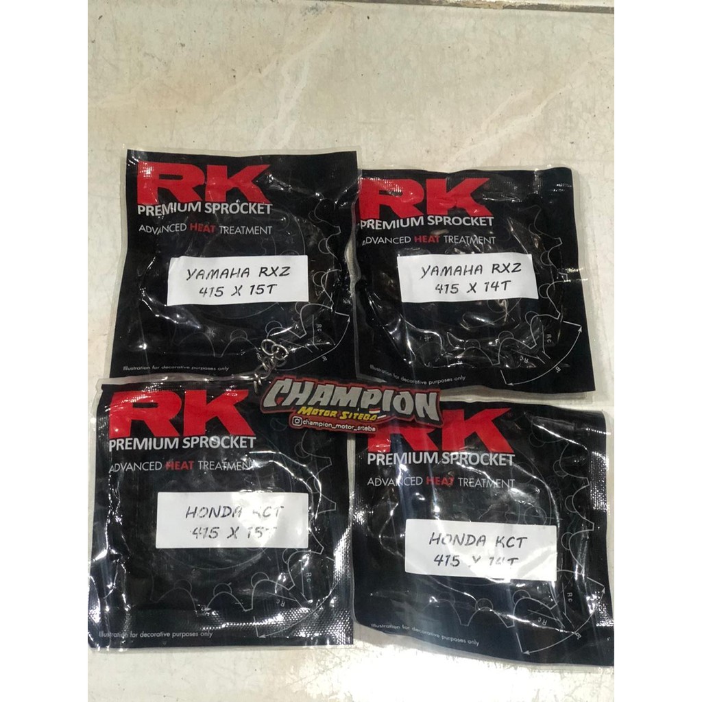 GEAR DEPAN RK TAKASAGO RXZ , KCT , 415 TIPIS MOTOR BEBEK VEGA JUPITER MX F1ZR