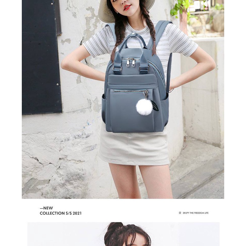 TAS RANSEL BACKPACK WANITA FASHION KOREA IMPORT 3128 ANTI AIR SEKOLAH KULIAH KERJA TERBARU  CITAYAM WEEK JAKARTA