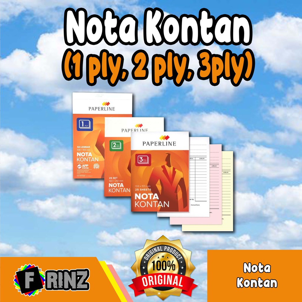 

ATK ~ Nota Kontan rangkap 1 ply / 2 ply / 3 ply Ukuran Sedang