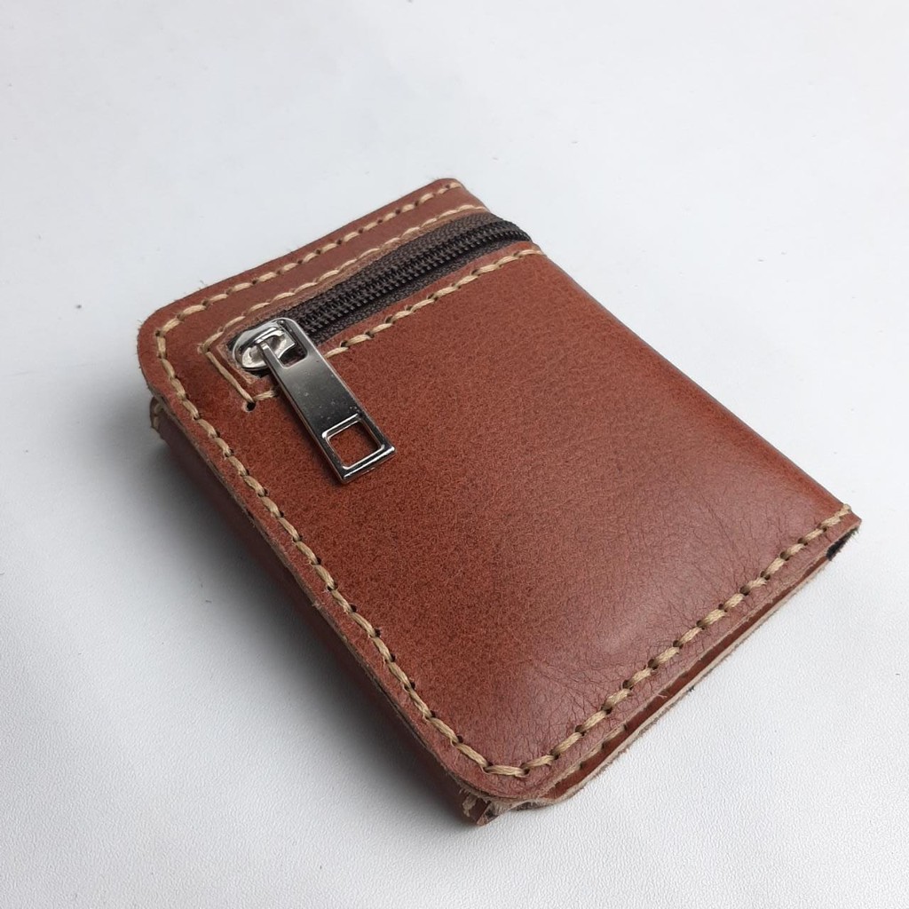 Dompet kulit sapi asli fullup handmade warna tan asli garut