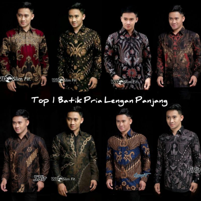 BATIK DEWASA PRIA LENGAN PANJANG UKURAN M L XL XXL