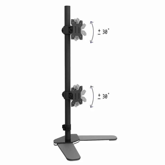 Bracket Stand Dual Monitor 14-27 Inch Braket 2 Monitor Breket Meja 14 18 20 24 27 Inch Merk Oximus Seri Hydra ZL1123