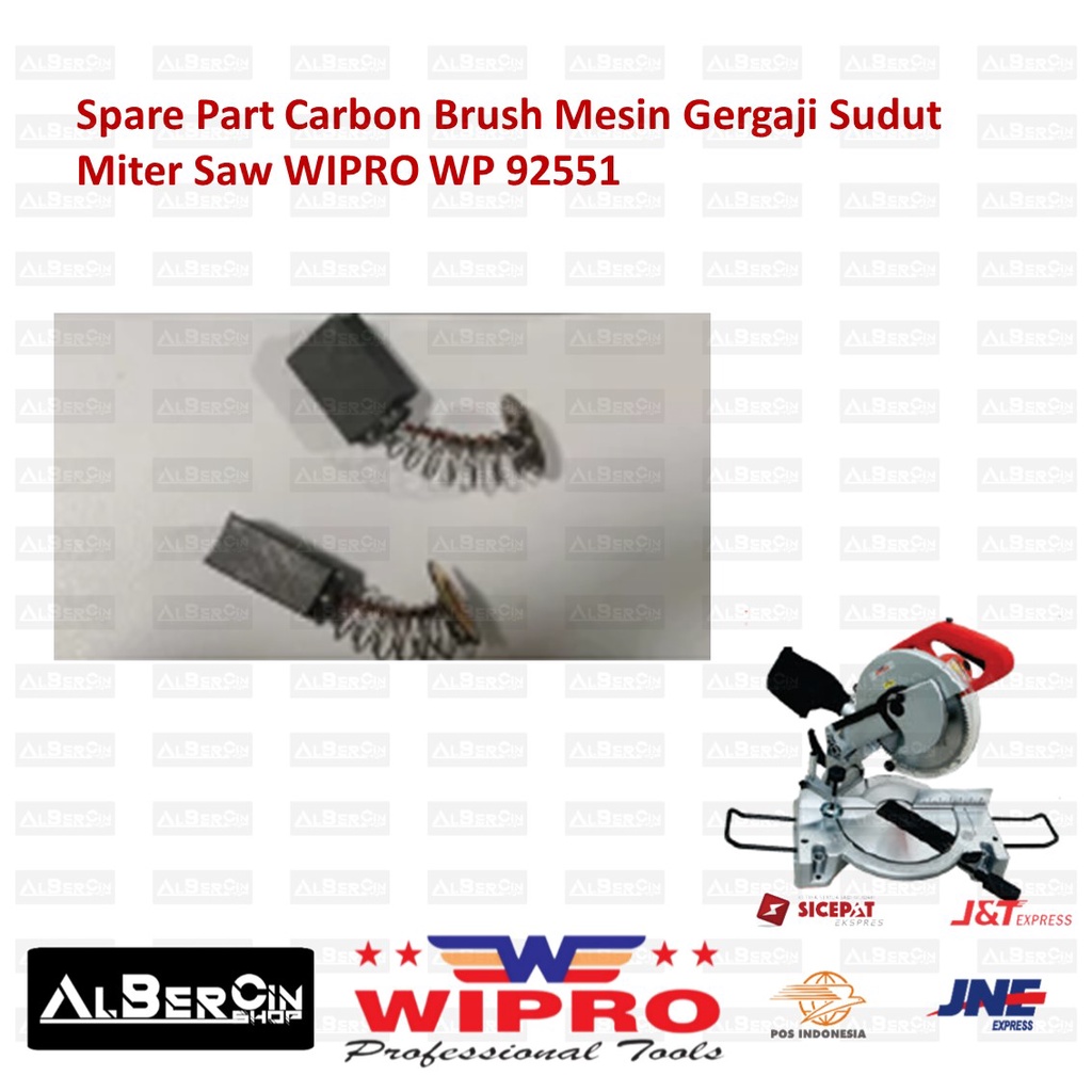 Spare Part Carbon Brush Mesin Gergaji Sudut Miter Saw WIPRO WP 92551