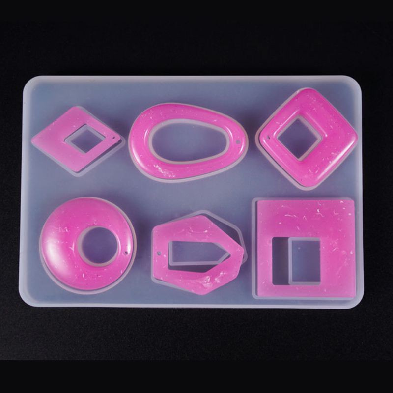 Glitter 5 Pcs/set Irregular Earring Pendant Jewelry Making Accessories Silicone Mold Set DIY Crystal Epoxy Molds