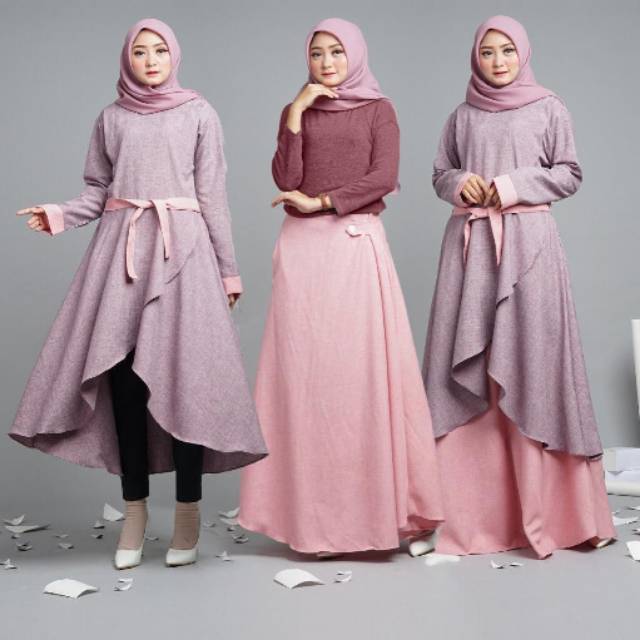 Gamis tunik unik Hi Fashion