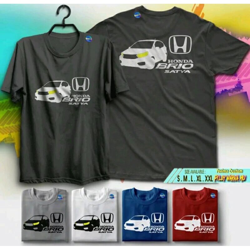 T-shirt Honda Brio | Kaos Brio | Kaos Mobil Aksesoris Mobil