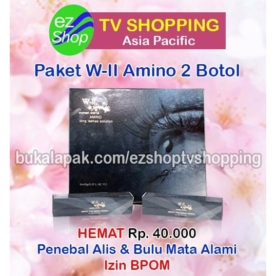 Penebal Pelentik Pemanjang Alis Bulu Mata Alami W II Amino Ez Shop Tv Shopping Paket 2 Botol Promo