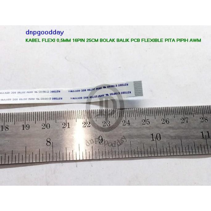 

Kabel Flexi 0,5Mm 16Pin 25Cm Bolak Balik Pcb Flexible Pita Pipih Awm Dnpgood11 Segera Beli
