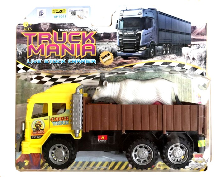 Mainan Mobil Dorong Truk Bawa Hewan Ternak