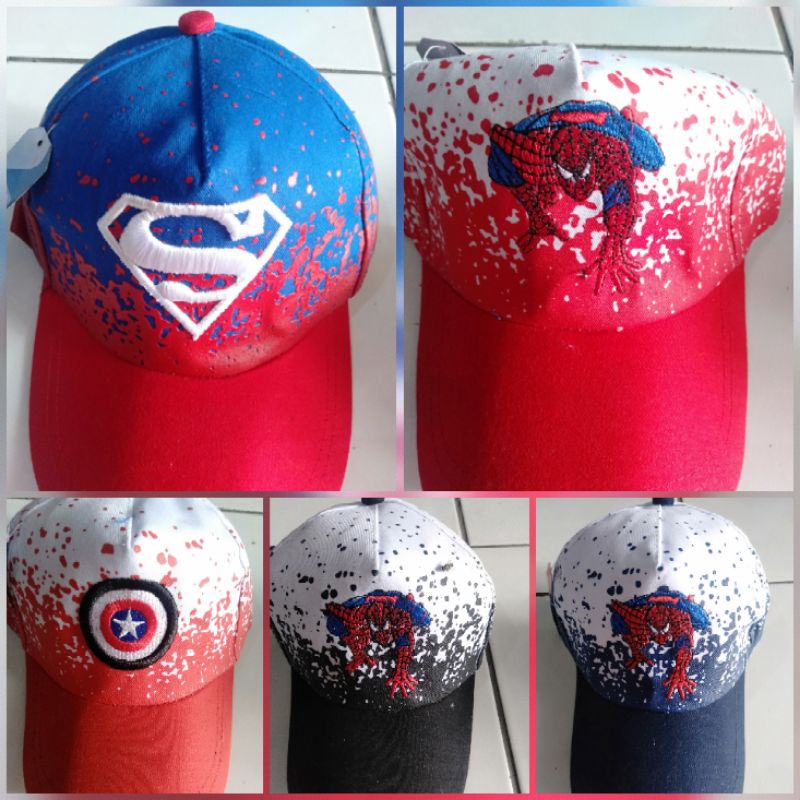 TOPI BASEBALL SUPER HERO TOPI ANAK KARAKTER SUPER HERO