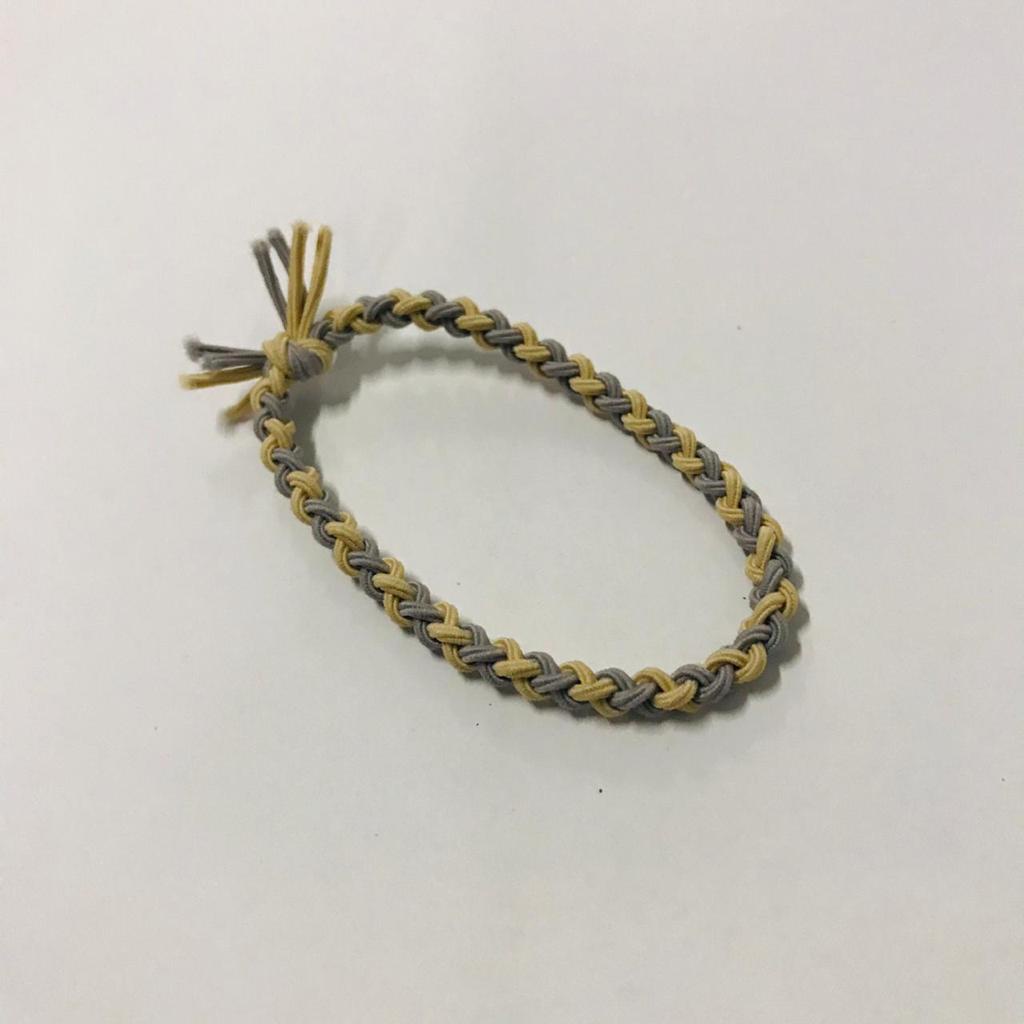 MKL - Ikat Rambut Karet Gelang Body Jewerly / Fashion Wanita / Kuncir Rambut / Aksesoris Rambut  R128 R575-KEPANG ABU KUNING