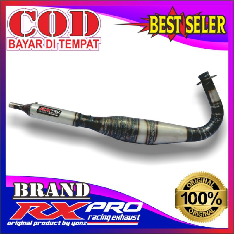 Knalpot rx king RXpro racing tipe kolong pyton plat besi RX king