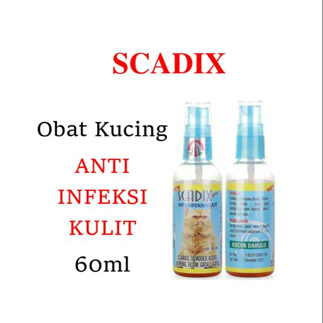 Scadix Spray 60ml Obat Kulit Infeksi Gatal Kucing Cat