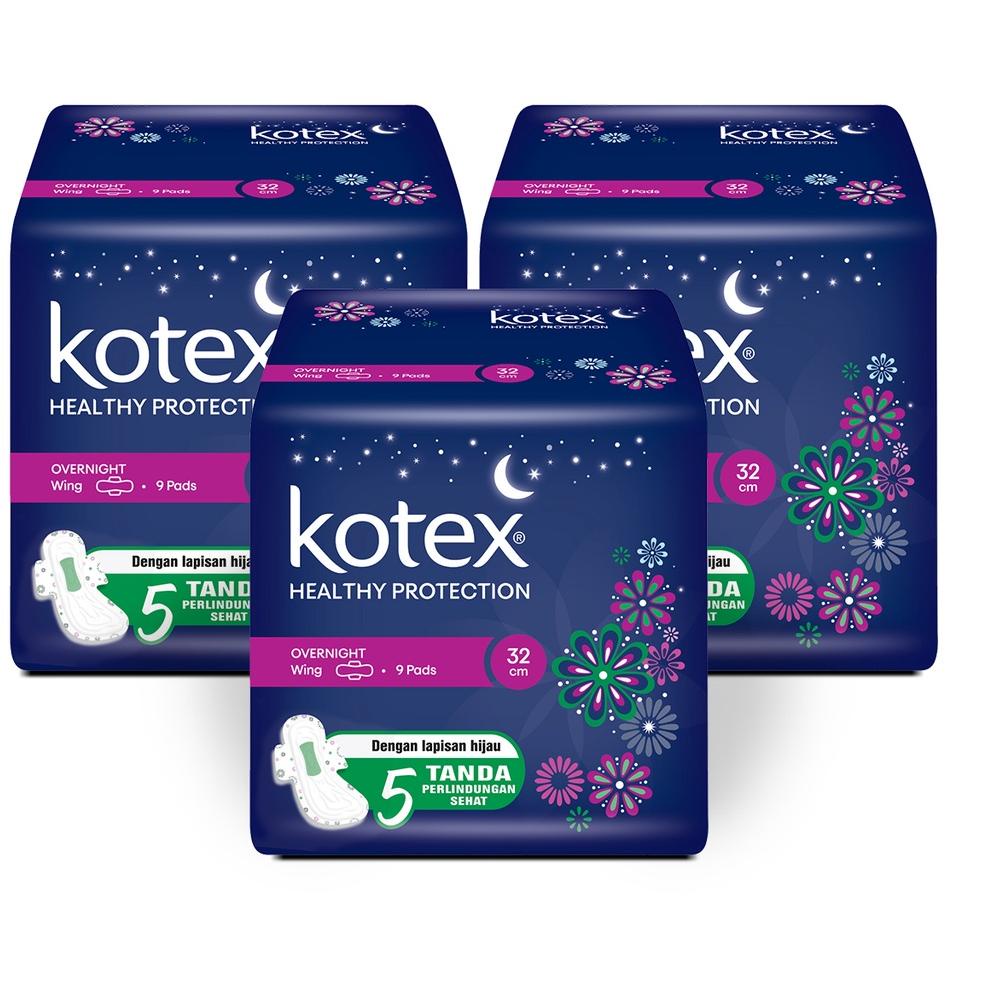 ㊊ Kotex Healthy Protection Overnight 32 cm 9s BARU 2999 ☁
