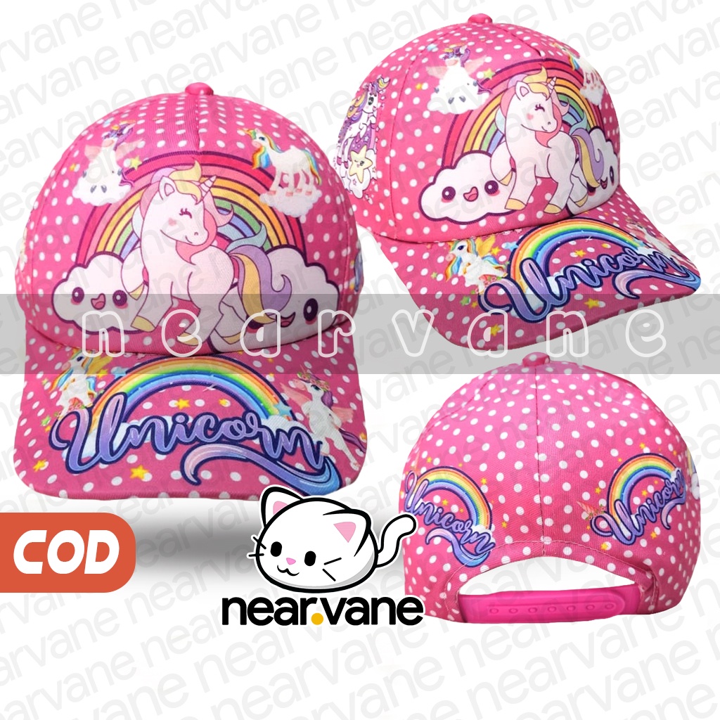 Topi Anak Motif Karakter Gambar Kuda Poni Unicorn Lucu dan Keren Laki Laki Perempuan Cowok Cewek Usia Umur 1 2 3 4 5 6 7 8 Tahun