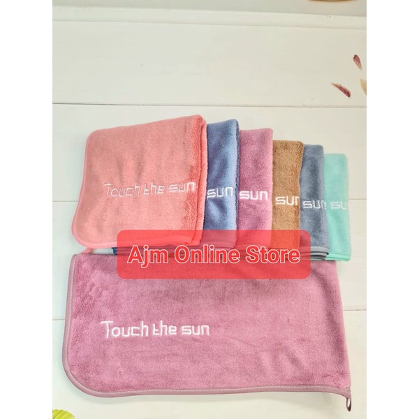 handuk muka microfiber uk 35cm x 75cm handuk olahraga touch the sun.