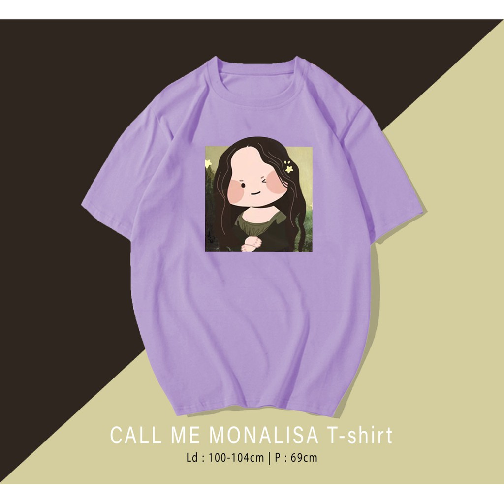 MONALISA HAPPY CARTOON ART  / TERMURAH KAOS DESIGN PREMIUM