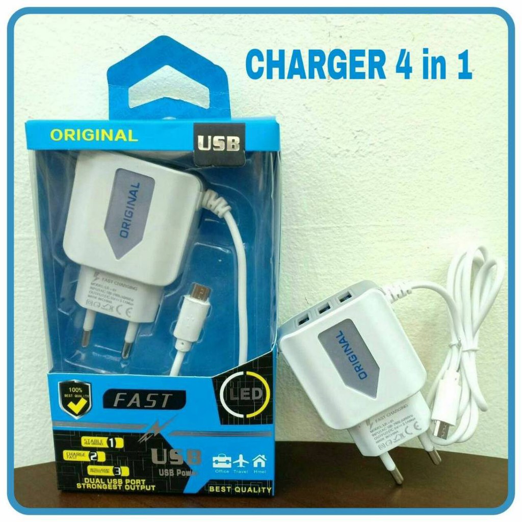 Charger 4 in 1 Fast Charging for Android Micro