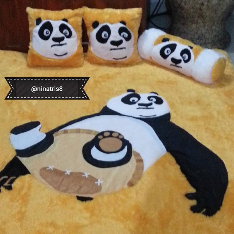 Karpet Karakter Bulu Rasfur Murah INOAC 5cm Uk 150x200 Motif Kungfu Panda
