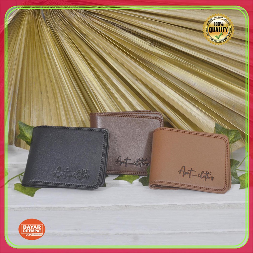 Terbaru !! Dompet Pria Lipat Tiga Kulit PVC kasual COD