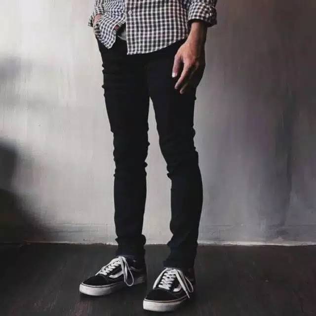 Celana Jeans Pria Slimfit Best Quality Hitam Biowash Garmen Bioblitz