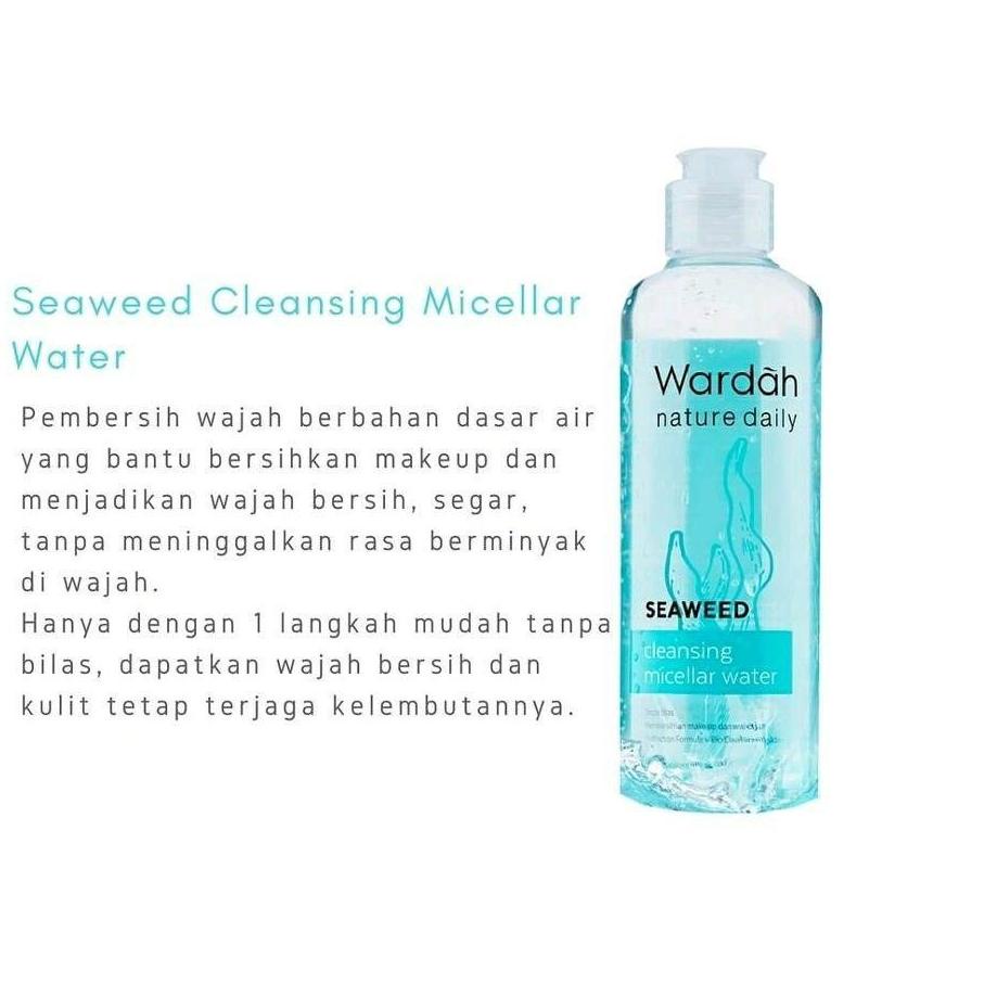 ✅Dijamin Aman❤WARDAH Nature Daily SEAWEED SERIES Cleansing Micellar Water / Balancing Cleanser / Ton