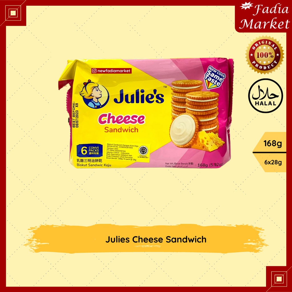 

Julies Cheese Sandwich (Biscuit Keju Bulat) [168g - 6x28g]