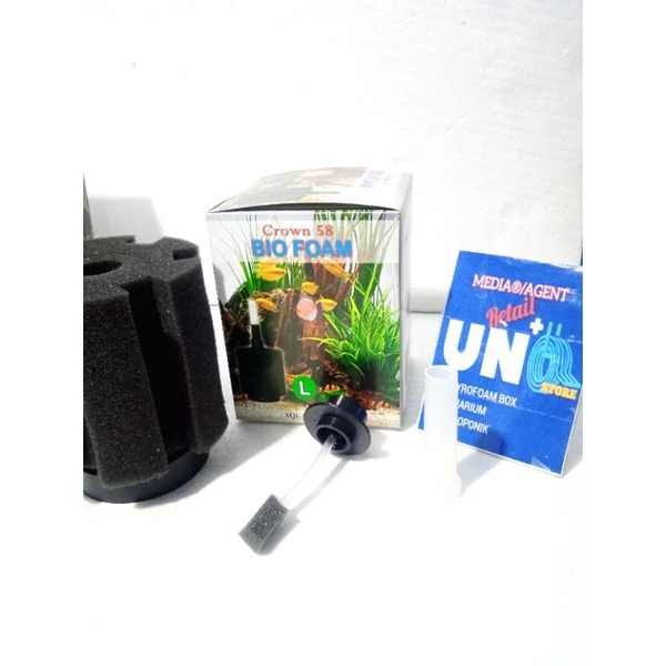 FILTER AERATOR AQUARIUM BIO FOAM BIOFOAM BIO SPONGE CROWN 58 SIZE (S/M/L)