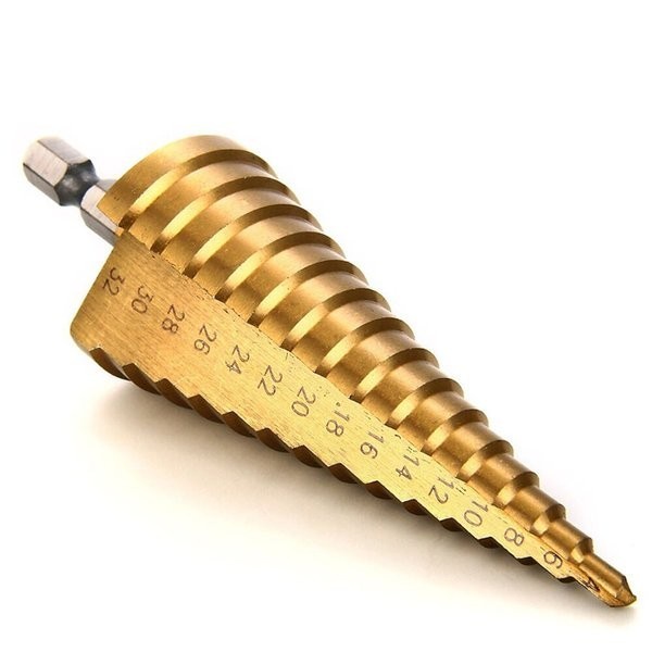 Mata bor pagoda besi mata bor piral ulir step drill bit 4 32 mm