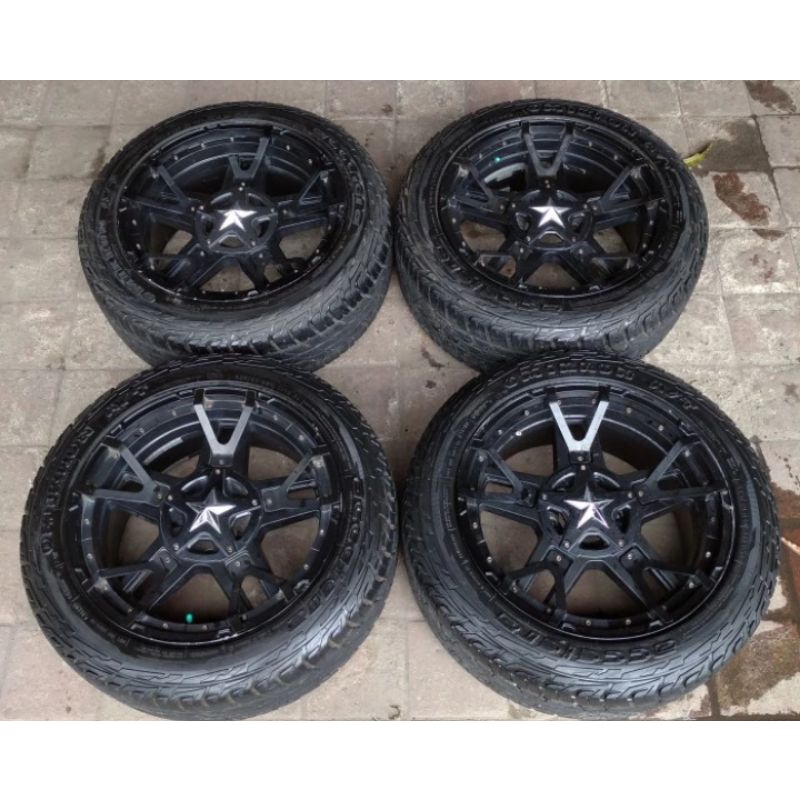 Velg Mobil Second XD series Ring 20 Pcd 6x139,7 + Ban A/T 265 50 r20 Buat Fortuner Pajero Ford Everest
