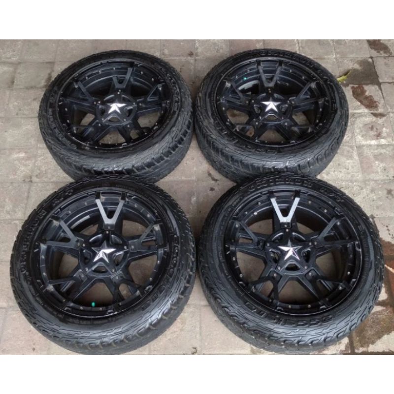 Velg Mobil Second XD series Ring 20 Pcd 6x139,7 + Ban A/T 265 50 r20 Buat Fortuner Pajero Ford Evere