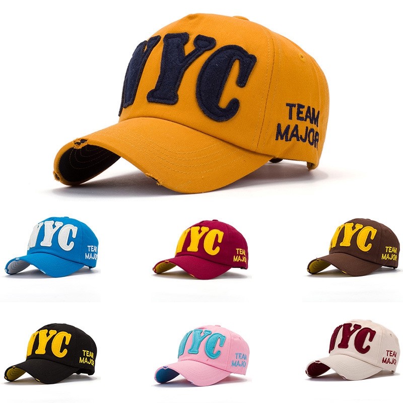 Topi Baseball Adjustable Motif Bordir Tulisan Gaya Kasual Untuk Pria Dan Wanita