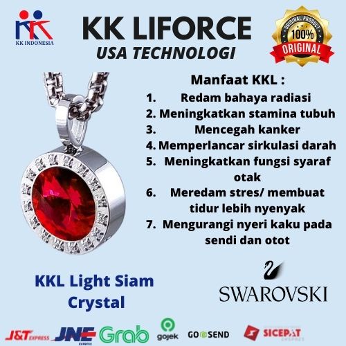 New KK LIFORCE Kalung Kesehatan Energi Skalar + Chain ORIGINAL KK Indonesia