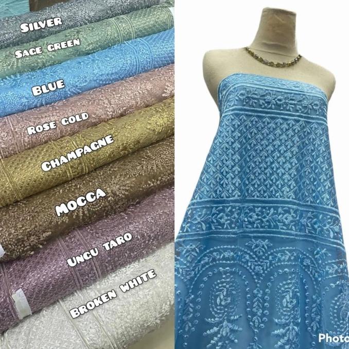 Promo  Bahan kebaya tile 3D kain tile timbul tile korea brukat
