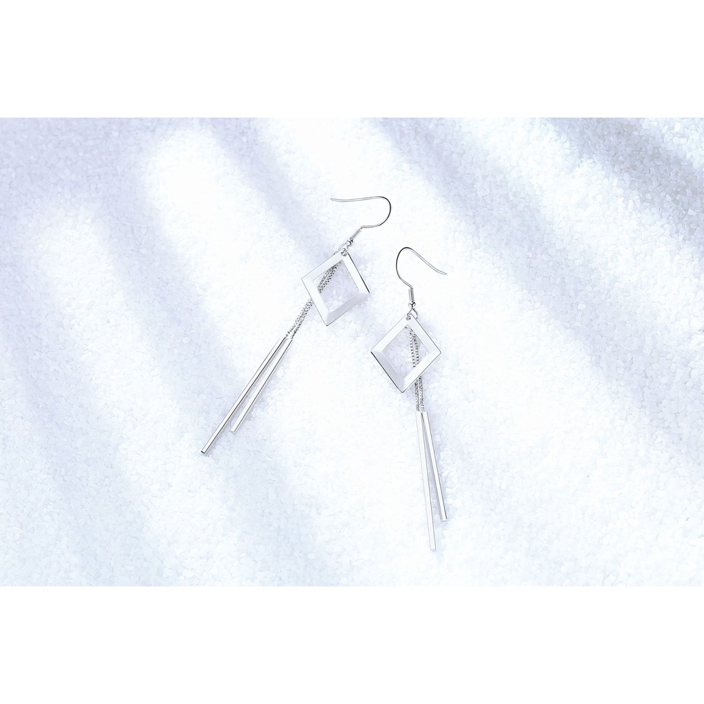 Anting Perak 925 Wanita Persegi Perhiasan Fashion