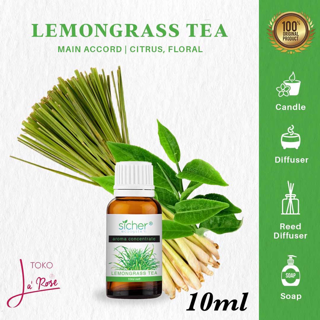 Aromatherapy Lemongrass Tea 10ml Essential Oil Natural Aroma Terapi Minyak Teh Sereh Alami