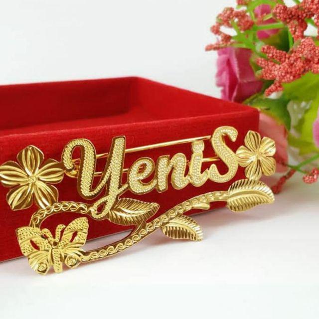 BROS NAMA CUSTOM GOLD/SILVER 24k ANTI KARAT-Seperti YeniS