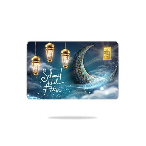 Logam Mulia LM Emas Antam 0,5 gram Emas Selamat Idul Fitri Gift Series