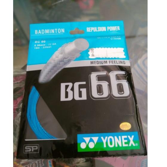 Banyak Dipakai.. SENAR RAKET BADMINTON YONEX BG 66 MEDIUM FELLING.