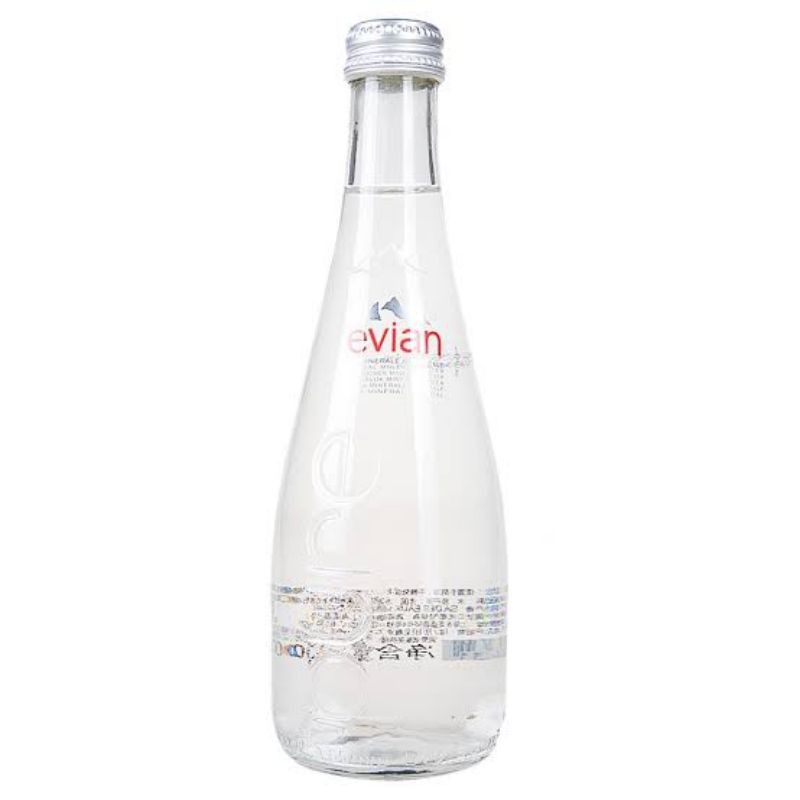 Evian Natural Mineral Water 330 ml Botol Kaca | Minuman Air Mineral Evian 330 ml