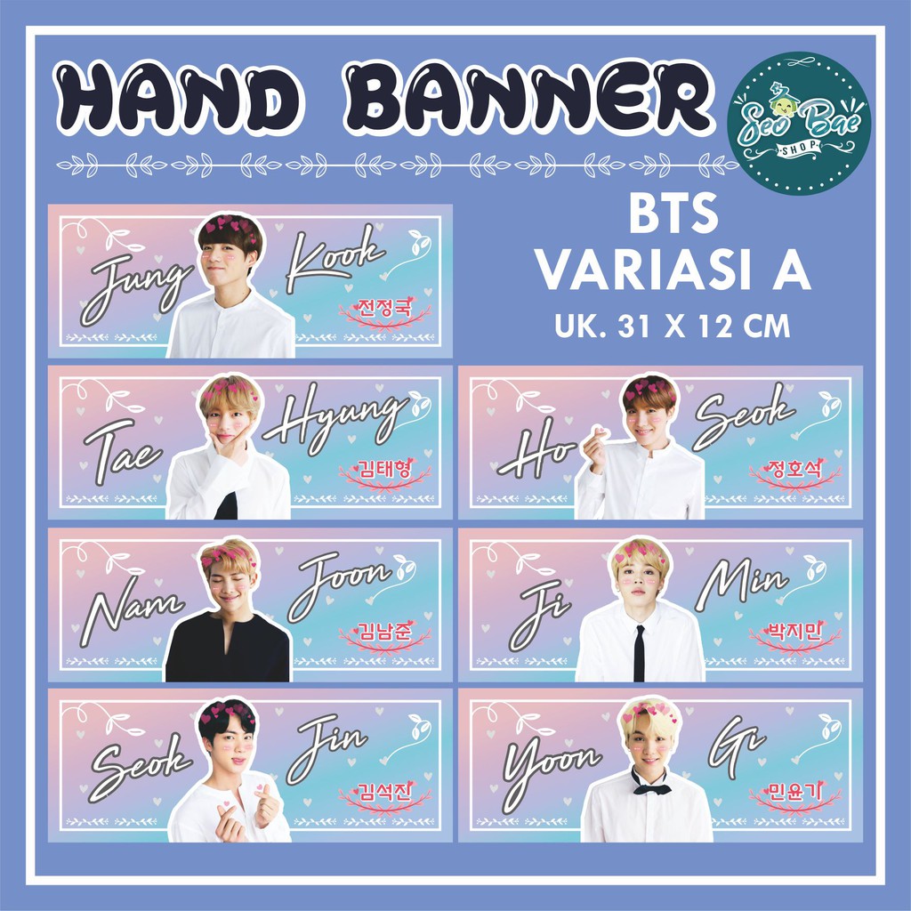 Hand Banner Kpop Bts Set A Murah Shopee Indonesia