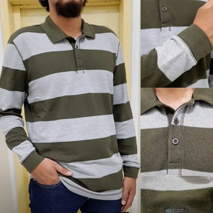 KAOS POLO PANJANG MASOALA-X OLIVE