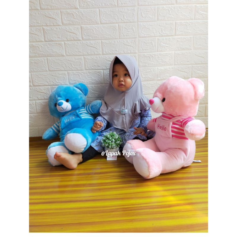 Boneka Bear Baju Hello Lucu