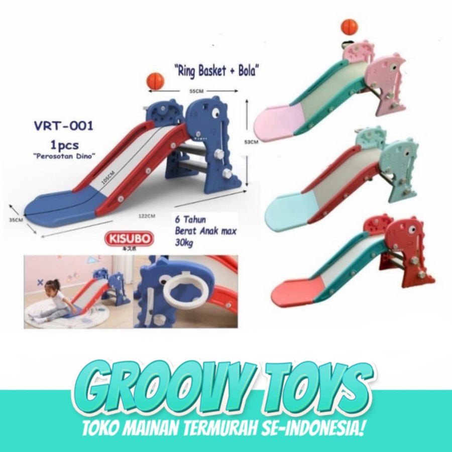 Perosotan Anak Ring Basket Bola PlayGround Indoor Motif Dino VRT 001