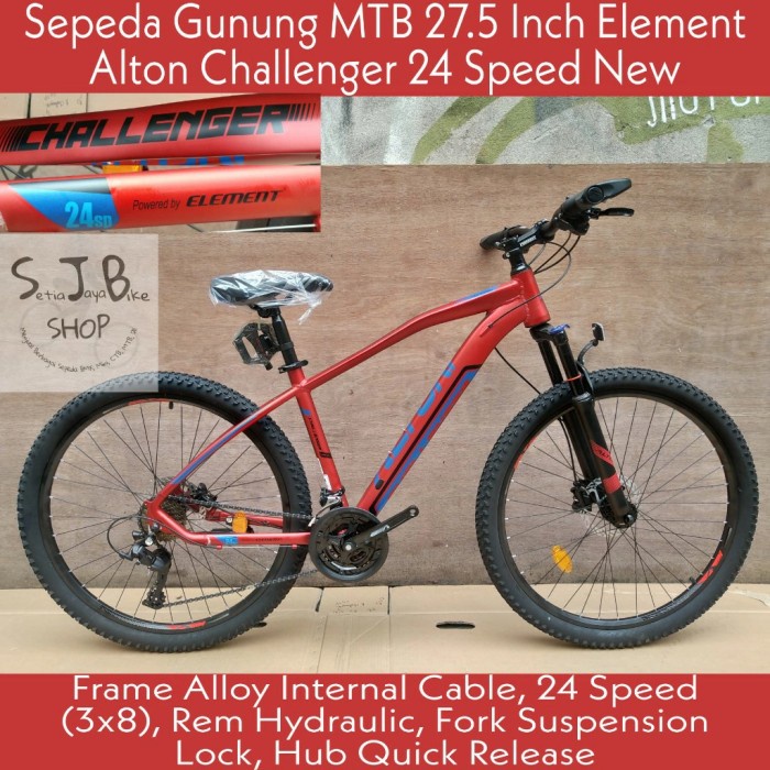 KHUSUS GOJEK/GRABSepeda Gunung 27.5 Inch Element Alton Challenger 24 - Matte Red
