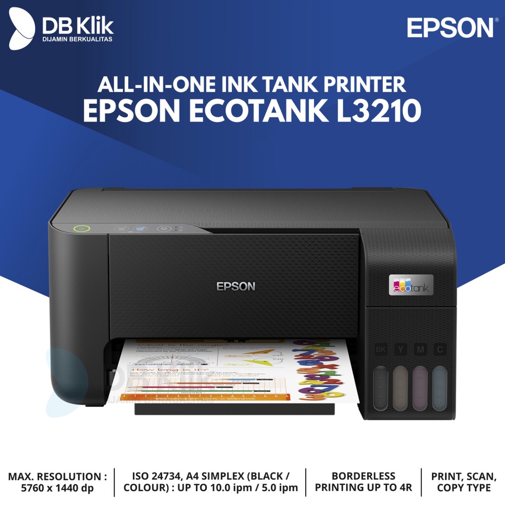 Printer EPSON EcoTank L3210 A4 All in One - EPSON L3210 Ink Tank Printer