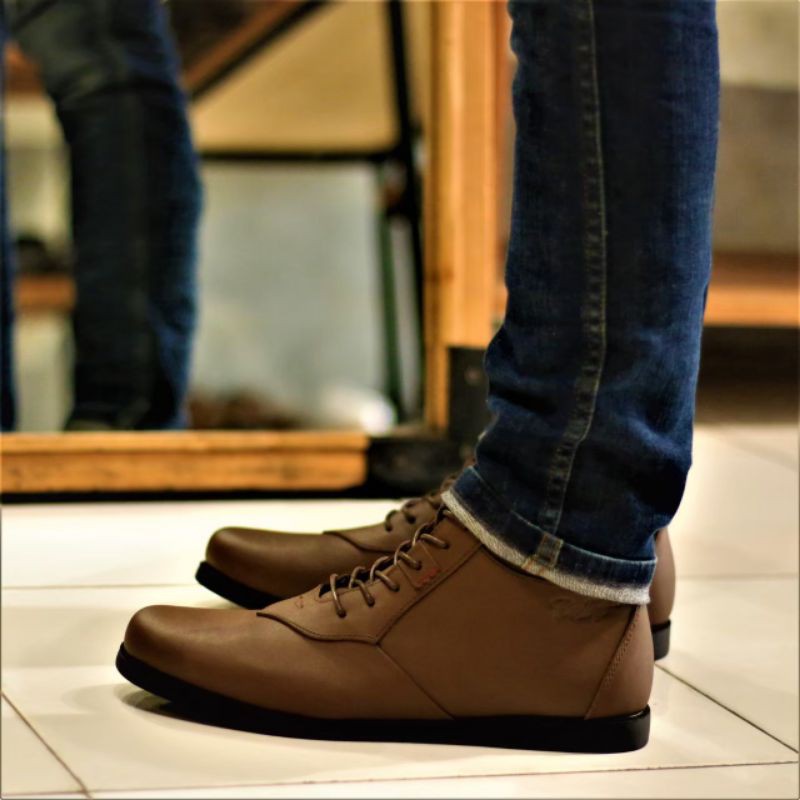 BOLTON BROWN - BRADLEYS | Sepatu Boots Pria Kulit Asli Vintage Casual Hangout Outdoor Touring